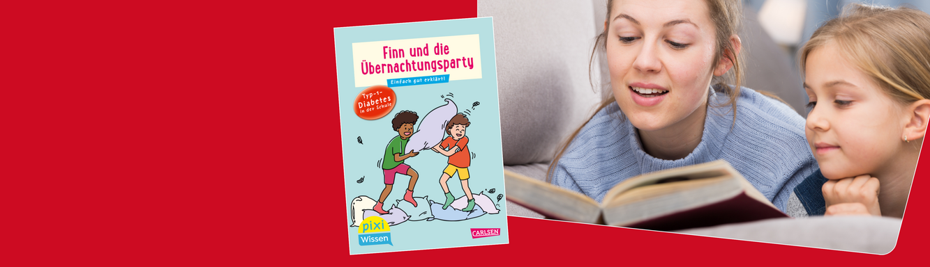 Pixi Wissen - Nach dem Erfolg des Pixi-Buchs „Finn hat Diabetes“ erscheint mit „Finn und die Übernachtungsparty“ die Fortsetzung in der Pixi-Reihe. Erfahren Sie hier mehr.